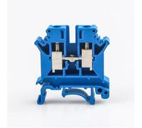 Bornier Rail Din UK-6N, 10 pièces, connecteur de classe universelle, connexion à vis, bloc de bornier UK6N, conducteur de fil(Blue)