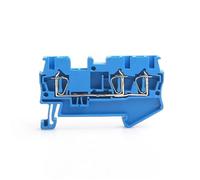 Bornier sur Rail Din, connecteur ST-2.5-TWIN, câblage électrique, traction de retour, Type 3 conducteurs, 10 pièces(Blue)
