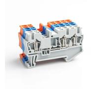 Bornier sur Rail Din, connecteur ST-2.5-TWIN, câblage électrique, traction de retour, Type 3 conducteurs, 10 pièces(Orange)