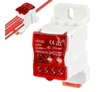 Bornier UKK-80A 690V Boîte de Jonction Répartiteur Electrique | Bornier Rail Din avec Couvercle de Protection pour Armoires de Distributio Armoires Haute Tension