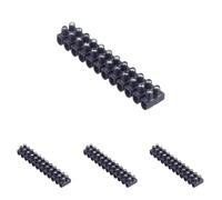 Borniers de raccordement en PP, TBS-60A-25mm2. Noir. Barrette de 12 borniers (Lot de 4)