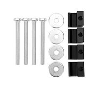 BOROCO 4 pièces boîte à outils de camionnette arrimage J crochets Kit de montage en aluminium pièces universelles en acier inoxydable (Noire)