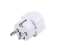 BOROCO Adaptateur de Voyage Europe Adaptateur de Prise Universel AC 250V 10A Prise UE Alimentation Universelle RU ES Conversion des États-Unis Prise de convertisseur de Prise (Blanche)