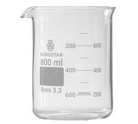 Borostar Bécher de forme basse (Boro 3.3) avec graduation et bec verseur, 800 ml