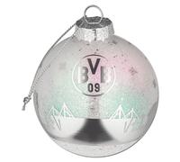 Borussia Dortmund Boule de Noël BVB Skyline Unisexe pour Adulte, Argent, Taille Unique