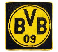 Borussia Dortmund BVB Coussin tricoté avec Motif Logo Noir/Jaune Lavable à 30 °C