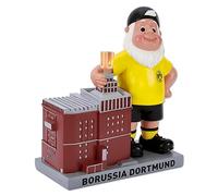 Borussia Dortmund BVB Nain de Jardin en Forme de U avec LED - Piles incluses 3 x LR41-22 x 9,5 x 24,3 cm