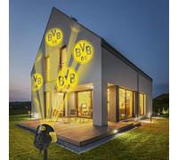 Borussia Dortmund Projecteur de logo | Projecteur à LED BVB | Éclairage pour Borussia Dortmund Supporter (jaune/noir)