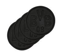 Borussia Dortmund, Sous-verre en silicone (4 pièces), noir-jaune,