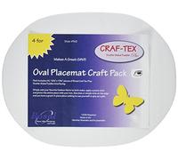 Bosal CRAF-Tex Craft de Set de Table Ovale Pack-16-1/2 X 13-1/4" Ovale Blanc 4/Pqt