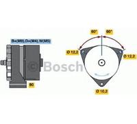 BOSCH 0 986 037 440 Alternateur LiMa 35A 28V adapté pour MERCEDES-BENZ T2/L Fourgon/Break T2/LN1 Fourgon/Break T2/LN1 Plateau/Châssis