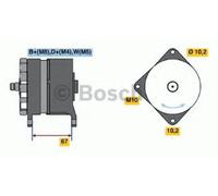 BOSCH 0 986 039 490 Alternateur LiMa 65 A 28 V pour SCANIA séries 3, 4 et 4 (bus P I)