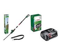 Bosch 06008B3001 Coupe-haie télescopique sans fil Universal Hedge Pole 18 (sans batterie, système de 18 volts, en boîte) & 1600A005B0 Batterie 18 V - 2,5 Ah - Lithium-Ion - GR SKU, Noir