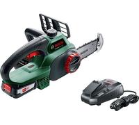 Bosch tronçonneuse à chaîne sans-fil UniversalChain 18 | batterie, chargeur, carton, système SDS, capacité de coupe : 200 mm, système 18V, 2,5 Ah
