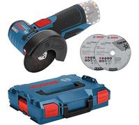 Bosch Professional 12V System meuleuse angulaire sans-fil GWS 12V-76 (2 disques à tronçonner Expert for Inox, 1 disque à tronçonner Carbide Multi Wheel, 2 calages L-BOXX, L-BOXX, sans batt./chargeur)