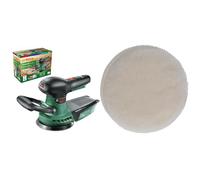 Bosch 06033D2100 Advancedorbit 18 Ponceuse excentrique sans fil technologie syneon 18 V + 2609256049 Bonnet de polissage en laine pour Ponceuse orbitale Diamètre 125 mm
