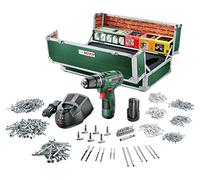 Bosch 060398390C PSB 10,8 Li-2 Perceuse-visseuse à percussion sans fil avec set complet d'accessoires/508 pièces