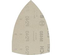 Bosch 10x Abrasifs réticulés EXPERT M480 (pour Peinture sur bois, Bois dur, Ø 100x150 mm, Grain 240, Professional Accessoire Ponceuse Multi)