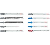 Bosch 10x Coffret de lames de scie sauteuse Multi Material 10 pièces (pour Bois résineux, Tôles en acier, x mm,)