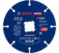 Bosch 10x disque à tronçonner de EXPERT carbure multi-roues, X-Lock (pour bois dur, bois clouté, Ø 115 mm, accessoires professionnels pour petites meuleuses)
