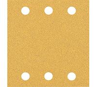 Bosch 10x Feuilles abrasives EXPERT C470 à 6 trous (pour Peinture sur bois, Bois dur, Ø 115x107 mm, Grain 60, Professional Accessoire Ponceuse excentrique)