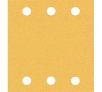 Feuilles abrasives BOSCH rectangulaire bois peinture Expert C470 - 115x140 mm - 6 trous - Boite de 10 pièces - Grain multi- 2608901113