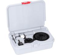 Bosch Coffret scies-cloches 2608594504 – 22–68 mm, adaptateur Bois/Plâtre, foret-centreur