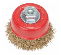 Bosch 1x Brosse Boiss. Ondulés PRO Metal Clean f. Meuleuse M10 | pour Métaux non ferreux, Acier, Ø 75 mm Professional Accessoire Petite meuleuse angulaire