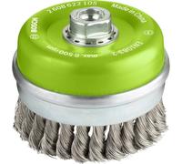 Bosch Brosse boisseau inoxydable 100 mm M14 fil torsadé 0,35 mm 8500 tr/min 1 pièce