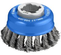 Brosse boisseau acier X-Lock BOSCH Ø75 Fil 0.35 mm - 2608620726