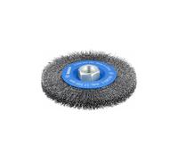 Bosch 1x Brosse circulaire PRO Steel Longlife, fils ondulés pour petite meuleuse angulaire et filetage M14 (pour Acier, Ø 115 mm, Professional Accessoire Petite meuleuse angulaire)