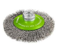 Bosch 1x Brosse Con. Ondulés PRO Inox clean M14 | pour Métaux non ferreux, Acier, Ø 100 mm Professional Accessoire Petite meuleuse angulaire