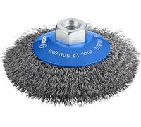 Bosch 1x Brosse conique PRO Steel Longlife, fils ondulés pour petite meuleuse angulaire et filetage M14 (pour Acier, Ø 115 mm, Professional Accessoire Petite meuleuse angulaire)