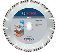 Bosch 1x Disque à tronçonnage diamant PRO Multi Material, alésage 22,23 mm | pour Béton, Béton armé, Ø 230 mm Professional Accessoire Grande meuleuse angulaire