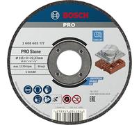 Bosch 1x Disque à tronçonner aggloméré PRO Stone, alésage 22,23 mm | pour Bloc de construction en brique creuse, Marbre, Ø 115 mm Professional Accessoire Petite meuleuse angulaire