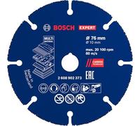 Bosch 1x Disque à tronçonner carbure EXPERT Multi Material | pour Bois dur, Bois clouté, Ø 76 mm Professional Accessoire Mini meuleuse angulaire