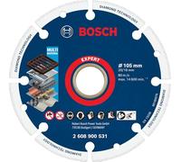 Bosch 1x Disque à tronçonner EXPERT Diamond Metal Wheel, alésage 16 mm | pour Fonte, Acier inoxydable, Ø 105 mm Professional Accessoire Petite meuleuse angulaire, Coupe-marbre