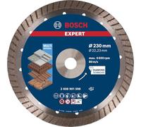 Bosch 1x Disques à tronçonner diamantés EXPERT Multi Material turbo (pour Béton, Brique, Ø 230 mm, Professional Accessoire Grande meuleuse angulaire)