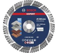 Bosch 1x Disques à tronçonner diamantés EXPERT MultiMaterial (pour Béton, Béton armé, Ø 230 mm, Professional Accessoire Grande meuleuse angulaire)