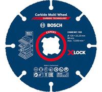 Bosch 1x Disques à tronçonner EXPERT Carbide Multi Wheel X-LOCK (pour Bois dur, Bois clouté, Ø 125 mm, Professional Accessoire Petite meuleuse angulaire)
