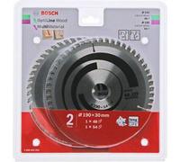 Bosch 1x Optiline Wood + 1x Multi Material Set de lames de scie