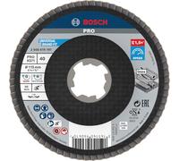 Bosch 1x Plateau à lamelles PRO Metal X571, version bombée pour X-Lock (pour Acier, Acier inoxydable, Ø 115 mm, Grain 40, Professional Accessoire Petite meuleuse angulaire)