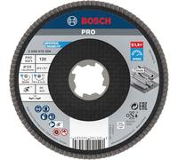 Bosch 1x Plateau à lamelles PRO Metal X571, version bombée pour X-Lock (pour Acier, Acier inoxydable, Ø 125 mm, Grain 120, Professional Accessoire Petite meuleuse angulaire)