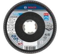 Bosch 1x Plateau à lamelles PRO Metal X571, version bombée pour X-Lock (pour Acier, Acier inoxydable, Ø 115 mm, Grain 60, Professional Accessoire Petite meuleuse angulaire)