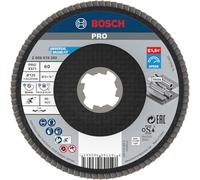 Bosch 1x Plateau à lamelles PRO Metal X571, version bombée pour X-Lock (pour Acier, Acier inoxydable, Ø 125 mm, Grain 60, Professional Accessoire Petite meuleuse angulaire)