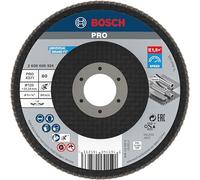 Bosch 1x Plateau à lamelles PRO Metal X571, version bombée sur fibres (pour Acier, Acier inoxydable, Ø 125 mm, Grain 80, Professional Accessoire Petite meuleuse angulaire)