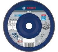Bosch 1x Plateau à lamelles PRO Metal X571, version plate sur plastique (pour Acier, Acier inoxydable, Ø 180 mm, Grain 40, Professional Accessoire Grande meuleuse angulaire)