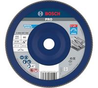 Bosch 1x Plateau à lamelles PRO Metal X571, version plate sur plastique (pour Acier, Acier inoxydable, Ø 180 mm, Grain 80, Professional Accessoire Grande meuleuse angulaire)