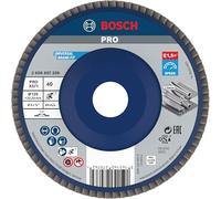 Bosch 1x Plateau à lamelles PRO Metal X571, version plate sur plastique (pour Acier, Acier inoxydable, Ø 125 mm, Grain 40, Professional Accessoire Petite meuleuse angulaire)