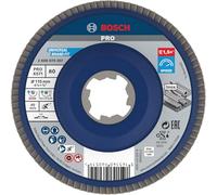 Bosch Plateau à lamelles X-LOCK X571 – 115 mm, G 80, Best for Metal (2608619207)